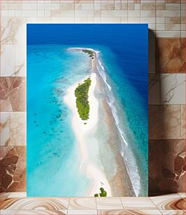 Πίνακας, Aerial View of a Tropical Island Εναέρια άποψη ενός τροπικού νησιού