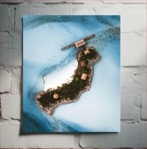 Πίνακας, Aerial View of a Tropical Island Εναέρια άποψη ενός τροπικού νησιού