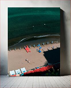 Πίνακας, Aerial View of Beach and Sea Αεροφωτογραφία της παραλίας και της θάλασσας