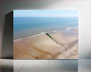 Πίνακας, Aerial View of Beach and Sea Αεροφωτογραφία της παραλίας και της θάλασσας