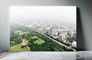 Πίνακας, Aerial View of City and Park Αεροφωτογραφία της πόλης και του πάρκου