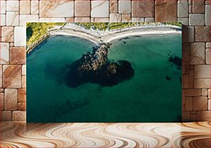 Πίνακας, Aerial View of Coastal Landscape Αεροφωτογραφία του παράκτιου τοπίου