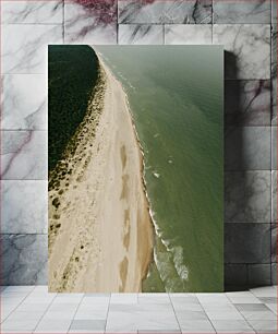 Πίνακας, Aerial View of Coastal Landscape Αεροφωτογραφία του παράκτιου τοπίου