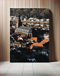 Πίνακας, Aerial View of European Town Αεροφωτογραφία της Ευρωπαϊκής Πόλης