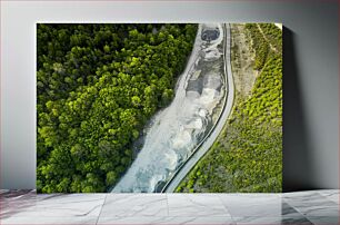 Πίνακας, Aerial View of Forest and Road Αεροφωτογραφία του Δάσους και του Δρόμου