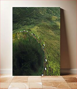 Πίνακας, Aerial View of Green Landscape Αεροφωτογραφία του πράσινου τοπίου