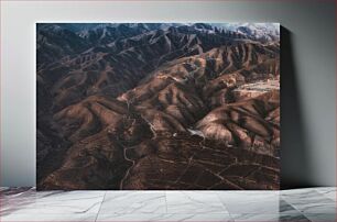 Πίνακας, Aerial View of Mountain Range Αεροφωτογραφία της οροσειράς