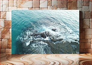 Πίνακας, Aerial View of Ocean Waves Αεροφωτογραφία των κυμάτων του ωκεανού