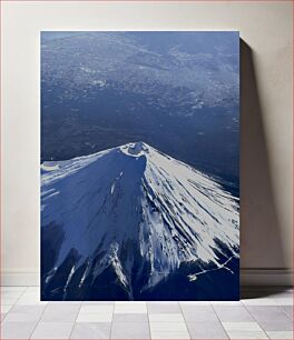 Πίνακας, Aerial View of Snow-Capped Mountain Αεροφωτογραφία του Χιονισμένου Βουνού