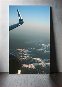 Πίνακας, Aerial View of Snow-Capped Mountains Αεροφωτογραφία των χιονισμένων βουνών