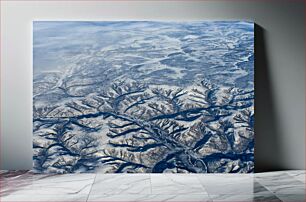 Πίνακας, Aerial View of Snow-Covered Landscape Αεροφωτογραφία του χιονισμένου τοπίου