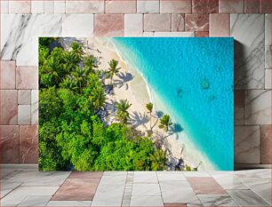 Πίνακας, Aerial View of Tropical Beach Αεροφωτογραφία της Τροπικής Παραλίας