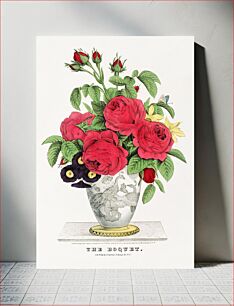 Πίνακας, Aesthetic lithograph rose vase