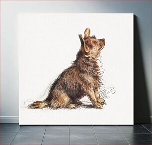 Πίνακας, Aesthetic watercolor sitting Terrier