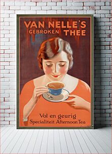 Πίνακας, Affiche: Van Nelles gebroken thee vol en geurig. Specialiteit Afternoon Tea