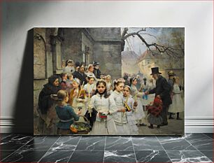 Πίνακας, After first Communion (Carl Frithjof Smith, 1892)