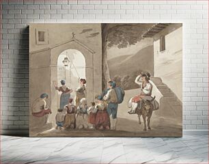 Πίνακας, After Pinnelli - Group of Peasants Outside a Church