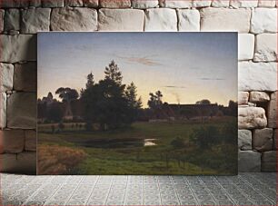 Πίνακας, After Sunset in the Outskirts of a Village by Vilhelm Kyhn