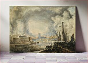 Πίνακας, After the great fire of turku, 1827, Gustaf Wilhelm Finnberg
