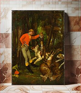 Πίνακας, After the Hunt by Gustave Courbe