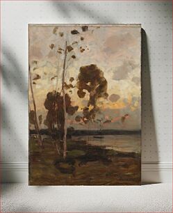 Πίνακας, After the sunset, landscape from åland, 1886, Victor Westerholm
