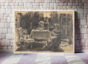 Πίνακας, Afternoon tea in the artist's studio by Bertha Wegmann