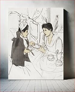 Πίνακας, Afternoon Tea Party (1890–1891) by Mary Cassatt