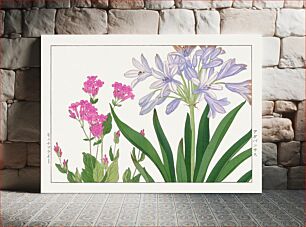 Πίνακας, Agaranthus flower, Japanese woodblock art