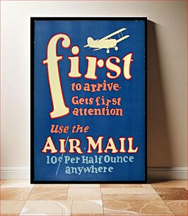 Πίνακας, Airmail poster advertising the ten-cent rate