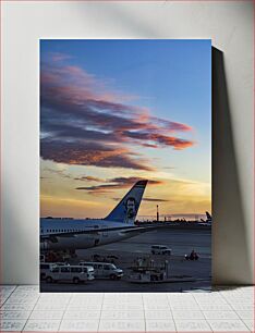 Πίνακας, Airplane at Sunset Αεροπλάνο στο ηλιοβασίλεμα