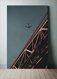 Πίνακας, Airplane Flying Over Bridge Αεροπλάνο που πετά πάνω από τη γέφυρα