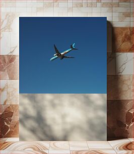 Πίνακας, Airplane in Clear Blue Sky Αεροπλάνο στον καταγάλανο ουρανό