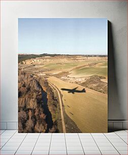 Πίνακας, Airplane Shadow Over Landscape Αεροπλάνο σκιά πάνω από το τοπίο
