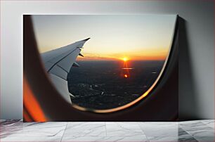Πίνακας, Airplane Sunset View Αεροπλάνο με θέα στο ηλιοβασίλεμα