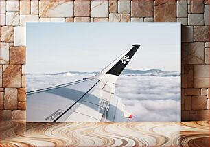 Πίνακας, Airplane Wing Above the Clouds Πτέρυγα αεροπλάνου πάνω από τα σύννεφα