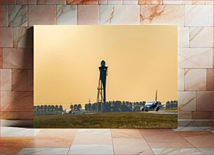 Πίνακας, Airport Runway at Sunset Διάδρομος αεροδρομίου στο ηλιοβασίλεμα