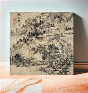 Πίνακας, Album with paintings and calligraphy (19th century) print by Urakami Shunkin