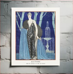Πίνακας, Alcyone / Robe et manteau du soir, de Worth (1923) by George Barbier