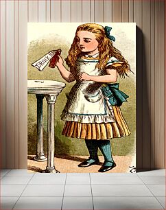Πίνακας, Alice drink me from The Nursery "Alice" (1889) illustrated by John Tenniel