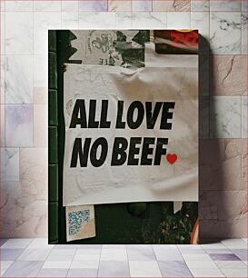 Πίνακας, All Love No Beef Poster Αφίσα All Love No Beef