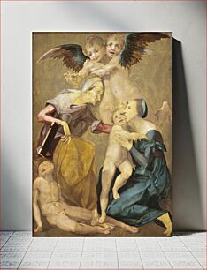 Πίνακας, Allegory of Salvation with the Virgin and Christ Child, St. Elizabeth, the Young St. John the Baptist and Two Angels by Rosso Fiorentino Giovanni Battista di Jacopo