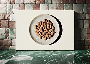 Πίνακας, Almonds on a Plate αμύγδαλα στο πιάτο