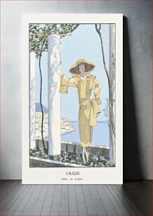 Πίνακας, Amalfi. Robe, de Worth from Gazette du Bon Ton No. 7, Pl. 54 (1922) by George Barbier
