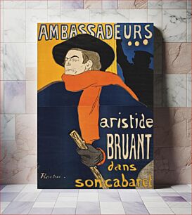 Πίνακας, Ambassadeurs: Aristide Bruant by Henri de Toulouse Lautrec