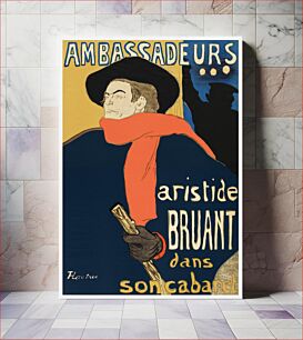 Πίνακας, Ambassadeurs: Aristide Bruant dans son cabaret (1892) by Henri de Toulouse–Lautrec