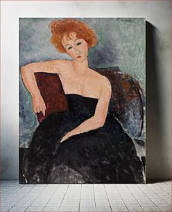 Πίνακας, Amedeo Modigliani's Redheaded Girl in Evening Dress (Jeune fille rousse en robe de soir) (1918)