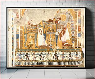 Πίνακας, Amenhotep III and Queen Tiye Enthroned Beneath a Kiosk, Tomb of Anen by Nina de Garis Davies