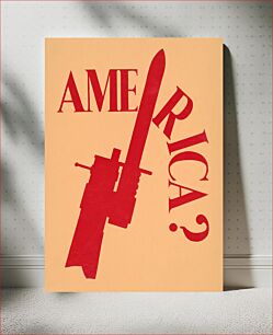 Πίνακας, America (1970) vintage poster by Massachusetts College of Art