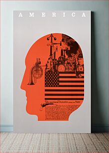 Πίνακας, America. The unanimous declaration of the thirteen United States. (1970) vintage poster by Michael David Brown