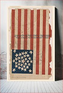 Πίνακας, American flag campaign banner for Stephen A. Douglas and Herschel V. Johnson (1860) by H.C. Howard